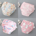 4PCS Unisex Baby Waterproof Diapers Cotton Potty Training Pants Reusable Eco-Friendly Pee Shorts for Boys & Girls 1-3 Years