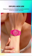 Men's Fashion Casual Sports Quartz Watch Waterproof No Digital Calendar Couple Watch with Plastic Band And Glass Dial Window