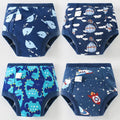 4PCS Unisex Baby Waterproof Diapers Cotton Potty Training Pants Reusable Eco-Friendly Pee Shorts for Boys & Girls 1-3 Years