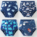 4PCS Unisex Baby Waterproof Diapers Cotton Potty Training Pants Reusable Eco-Friendly Pee Shorts for Boys & Girls 1-3 Years