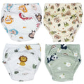 4PCS Unisex Baby Waterproof Diapers Cotton Potty Training Pants Reusable Eco-Friendly Pee Shorts for Boys & Girls 1-3 Years