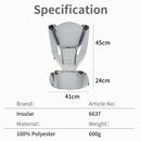 INSULAR 3-in-1 Multi-functional Child Waist Stool Breathable Baby Carrier with Hip Seat Front Hold Portable 4 Season Use