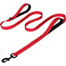 Heavy Duty Double Handle Dog Leash with Reflective Strips for Night Safety - Suitable for Large And Extra Large Breeds - Basic Polyester Blends Leash