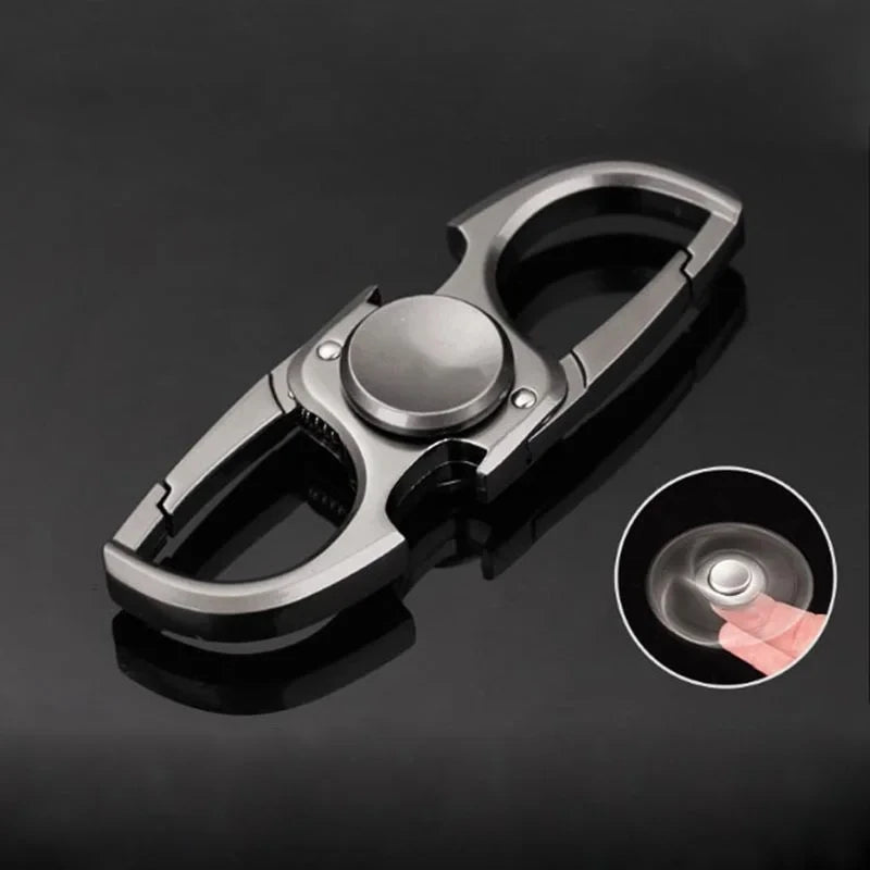 Multifunctional Finger Spinner Fidget Toy Anti-Anxiety Hand Spinner with Bottle Opener Feature for Stress Relief Metal Ketchain