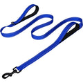 Heavy Duty Double Handle Dog Leash with Reflective Strips for Night Safety - Suitable for Large And Extra Large Breeds - Basic Polyester Blends Leash