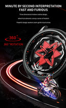 Kaleidoscope Sharingan 3D Japanese Anime Dial Rotary Dial Watch Quartz Men's Luxury Waterproof Fashion Watch Stainless Steel Band