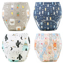 4PCS Unisex Baby Waterproof Diapers Cotton Potty Training Pants Reusable Eco-Friendly Pee Shorts for Boys & Girls 1-3 Years