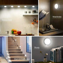 2-6 Pack USB Rechargeable LED Night Light Motion Sensor Wireless Lamp for Staircase Closet 3 Color Options - Eye-Catching Lighting