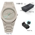 Men's Fashion Casual Sports Quartz Watch Waterproof No Digital Calendar Couple Watch with Plastic Band And Glass Dial Window