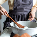 Eco-Friendly Wood Kitchenware Cooking Set with Storage Bucket - Household Spatula Spoon Salad Fork Stirring Spoon Baking Tools