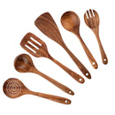 Eco-Friendly Wood Kitchenware Cooking Set with Storage Bucket - Household Spatula Spoon Salad Fork Stirring Spoon Baking Tools