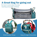 3-in-1 Diaper Bag Backpack – Foldable Baby Bed & USB Charging