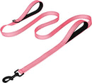 Heavy Duty Double Handle Dog Leash with Reflective Strips for Night Safety - Suitable for Large And Extra Large Breeds - Basic Polyester Blends Leash