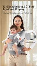 INSULAR 3-in-1 Multi-functional Child Waist Stool Breathable Baby Carrier with Hip Seat Front Hold Portable 4 Season Use