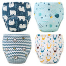 4PCS Unisex Baby Waterproof Diapers Cotton Potty Training Pants Reusable Eco-Friendly Pee Shorts for Boys & Girls 1-3 Years