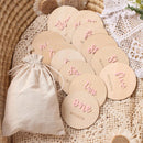 Ylsteed 12Pcs 1-12 Month Newborn Monthly Milestone Wooden Cards Dics Baby Keepsakes Newborn Photo Props