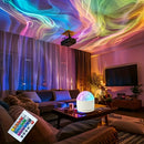 HOMEFISH Aurora Glow Projector Light Bar Midnight Halo Party Atmosphere Night Light round Shape ABS Body with Included Batteries