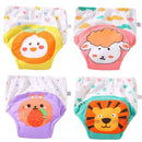 4PCS Unisex Baby Waterproof Diapers Cotton Potty Training Pants Reusable Eco-Friendly Pee Shorts for Boys & Girls 1-3 Years