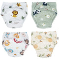 4PCS Unisex Baby Waterproof Diapers Cotton Potty Training Pants Reusable Eco-Friendly Pee Shorts for Boys & Girls 1-3 Years
