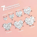 Personalized Heart Puzzle Name Necklace for Women Custom Engraved Family Love Chain Pendant Fashion BFF Couple Gift Silver Gold Rose Gold