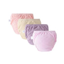 4PCS Unisex Baby Waterproof Diapers Cotton Potty Training Pants Reusable Eco-Friendly Pee Shorts for Boys & Girls 1-3 Years