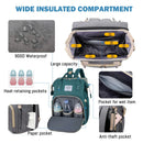 3-in-1 Diaper Bag Backpack – Foldable Baby Bed & USB Charging